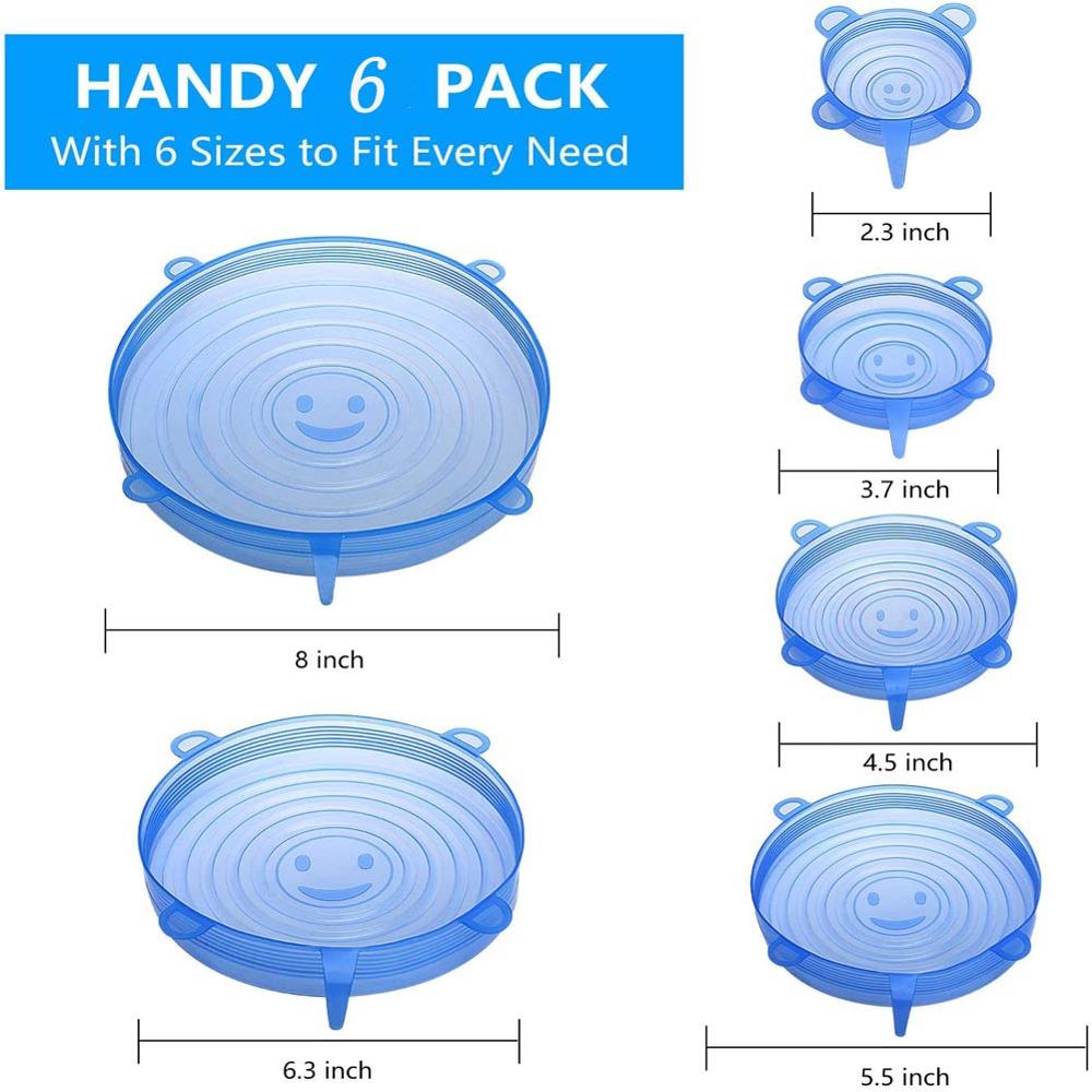 Kitchen Silicone Cover eco friendly Stretch Lids Reusable Airtight Food Wrap Covers Keeping Fresh Seal Bowl Stretchy Wrap Cover