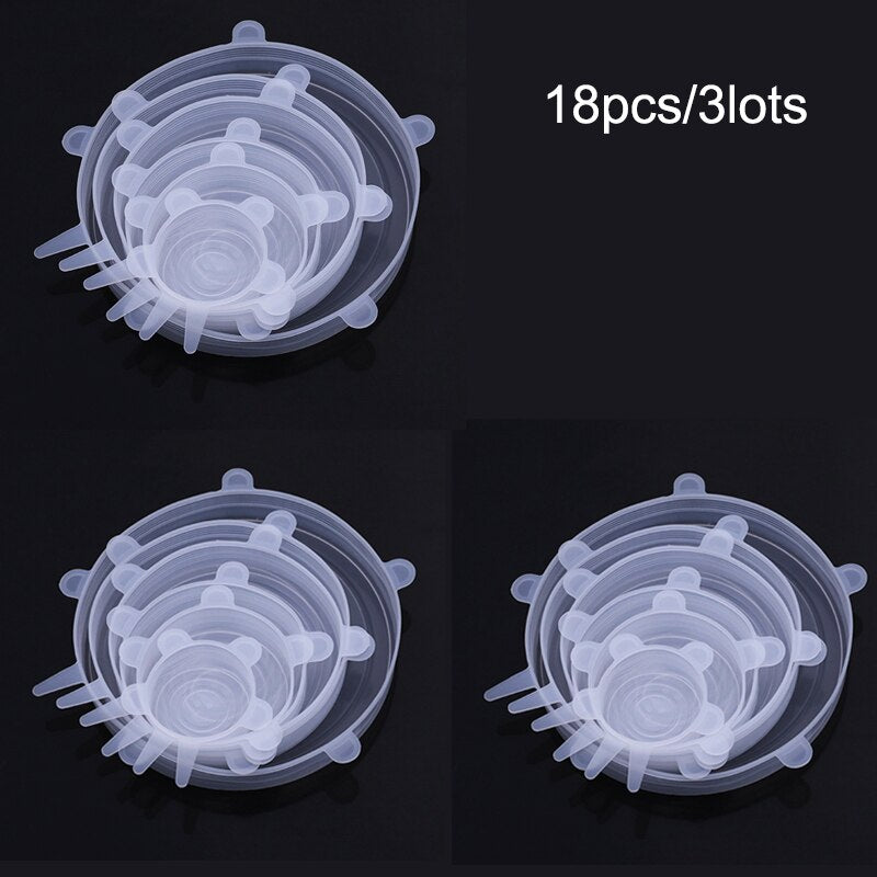 Kitchen Silicone Cover eco friendly Stretch Lids Reusable Airtight Food Wrap Covers Keeping Fresh Seal Bowl Stretchy Wrap Cover
