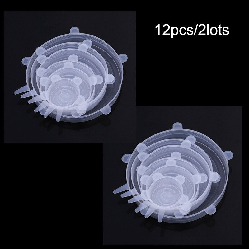 Kitchen Silicone Cover eco friendly Stretch Lids Reusable Airtight Food Wrap Covers Keeping Fresh Seal Bowl Stretchy Wrap Cover