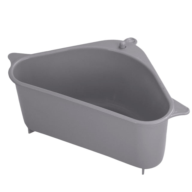 Triangle Dish Drying Rack for Sink Corner Roll Up Caddy Sponge Holder Foldable Stainless Steel Dish Drainer Shelf Organizer