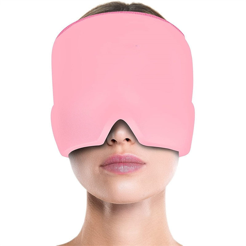 Gel Hot Cold Therapy Headache Migraine Relief Cap For Chemo,Sinus,Neck Wearable Therapy Wrap Stress Pressure Pain Relief Massage