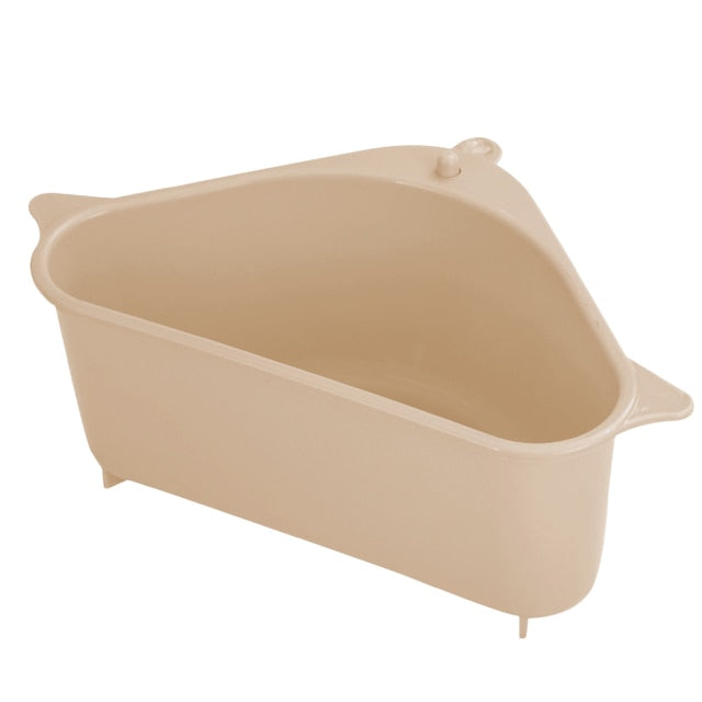 Triangle Dish Drying Rack for Sink Corner Roll Up Caddy Sponge Holder Foldable Stainless Steel Dish Drainer Shelf Organizer