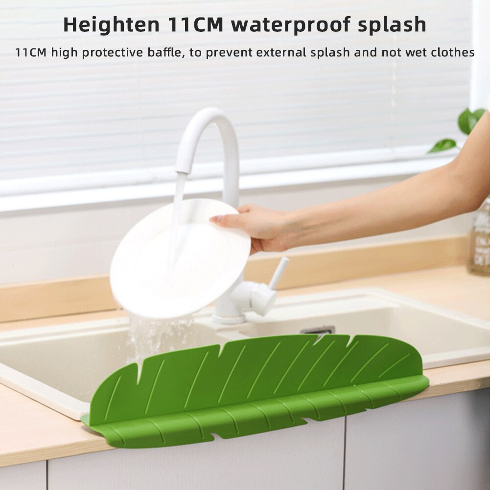 Suction Cup Silicone Sink Baffle Universal Durable Washbasin Baffle For Countertop