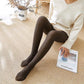 Translucent Warm Plush Lined Elastic Leggings