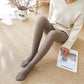 Translucent Warm Plush Lined Elastic Leggings